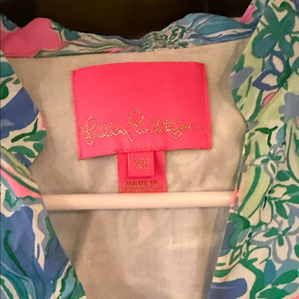 Lilly Pulitzer Blue and Pink Floral Dress - Picture 3 of 4